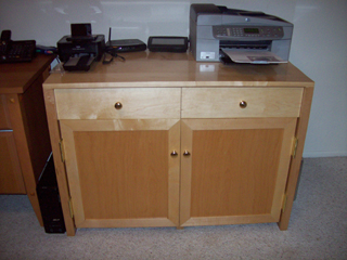 Completed and Installed Cabinet