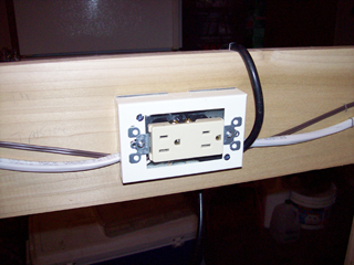 Installed outlet